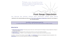 Desktop Screenshot of frontrangeobjectivism.com